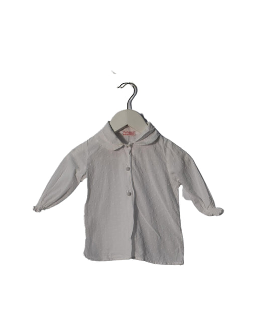 A White Long Sleeve Tops from La Coqueta in size 3T for girl. (Front View)