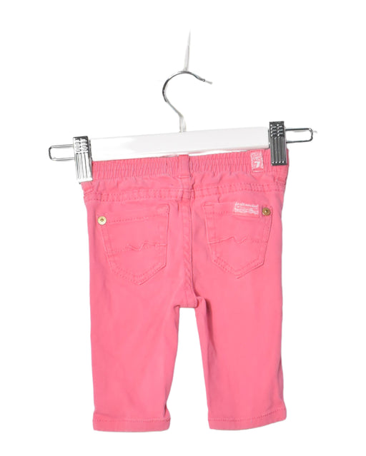 A Pink Casual Pants from 7 For All Mankind in size 0-3M for girl. (Front View)