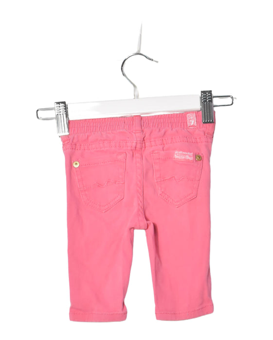 A Pink Casual Pants from 7 For All Mankind in size 0-3M for girl. (Front View)