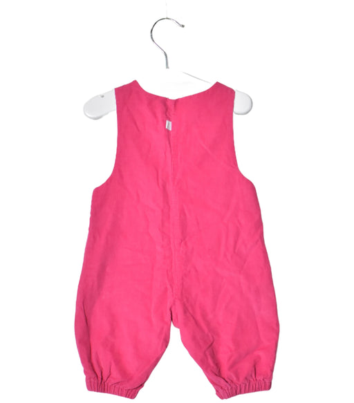 A Pink Long Overalls from Jacadi in size 0-3M for girl. (Front View)