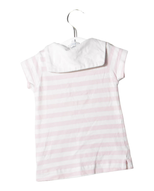 A Pink Short Sleeve Tops from Jacadi in size 3-6M for girl. (Front View)