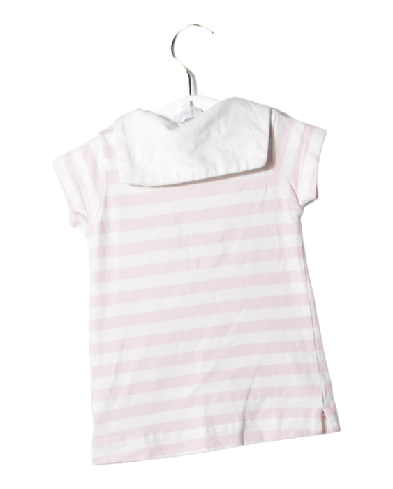 A Pink Short Sleeve Tops from Jacadi in size 3-6M for girl. (Back View)