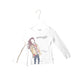 A White Long Sleeve Tops from Petit Bateau in size 5T for girl. (Front View)