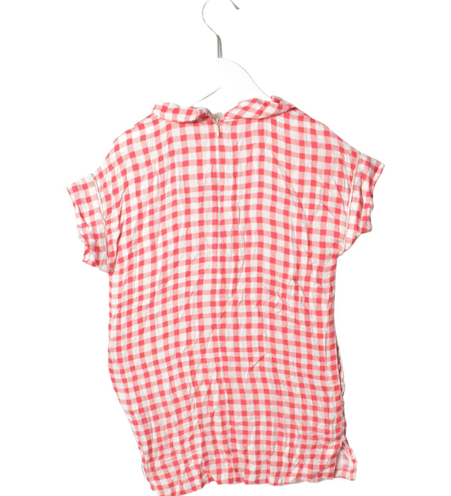A Red Short Sleeve Dresses from Bellerose in size 6T for girl. (Back View)