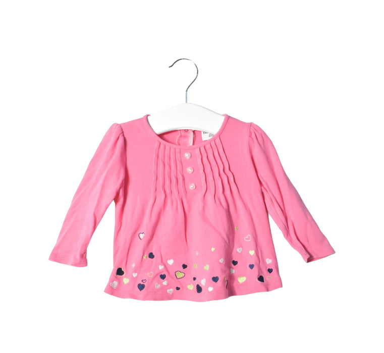 A Pink Long Sleeve Dresses from Hartstrings in size 3-6M for girl. (Back View)
