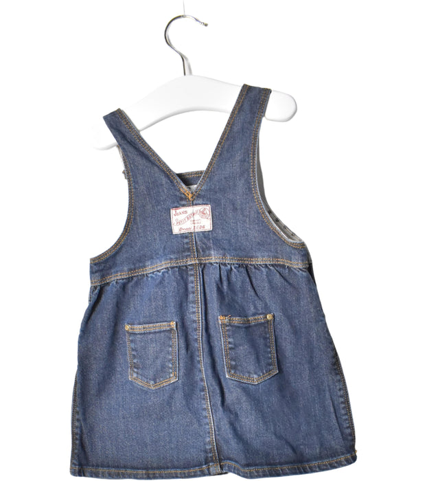 A Blue Overall Dresses from Petit Bateau in size 18-24M for girl. (Back View)