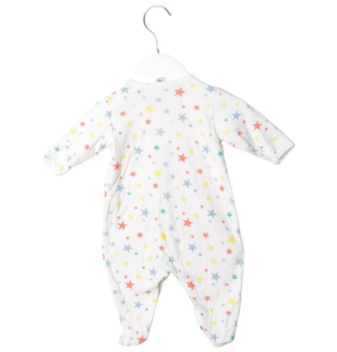 A Blue Long Sleeve Jumpsuits from Petit Bateau in size 0-3M for girl. (Back View)