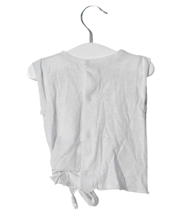 A Green Sleeveless Tops from Chloe in size 3-6M for girl. (Back View)