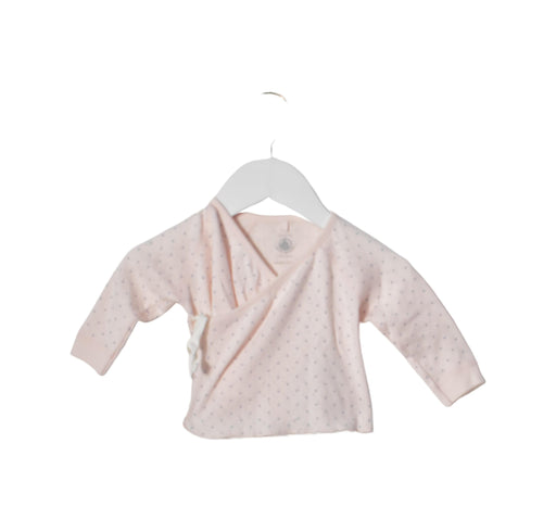 A Pink Long Sleeve Tops from Petit Bateau in size 3-6M for girl. (Front View)