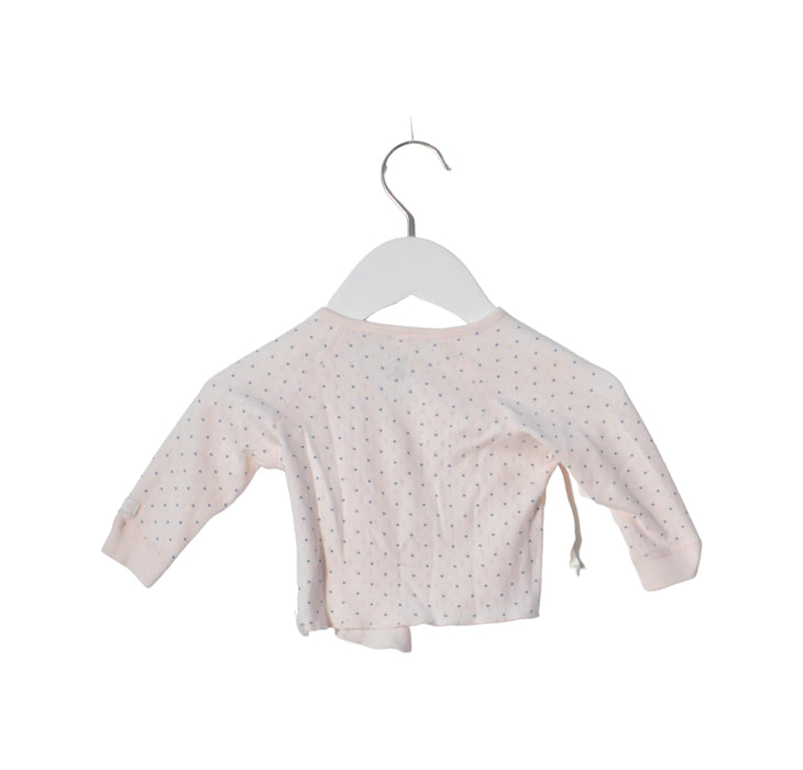 A Pink Long Sleeve Tops from Petit Bateau in size 3-6M for girl. (Back View)