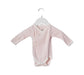 A Pink Long Sleeve Bodysuits from Petit Bateau in size 3-6M for girl. (Front View)
