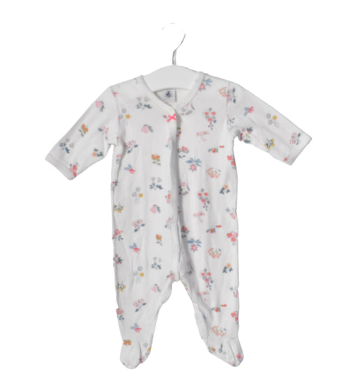 A White Long Sleeve Jumpsuits from Petit Bateau in size 0-3M for girl. (Front View)