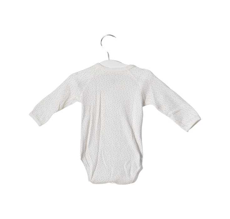 A White Long Sleeve Bodysuits from Petit Bateau in size 3-6M for neutral. (Back View)