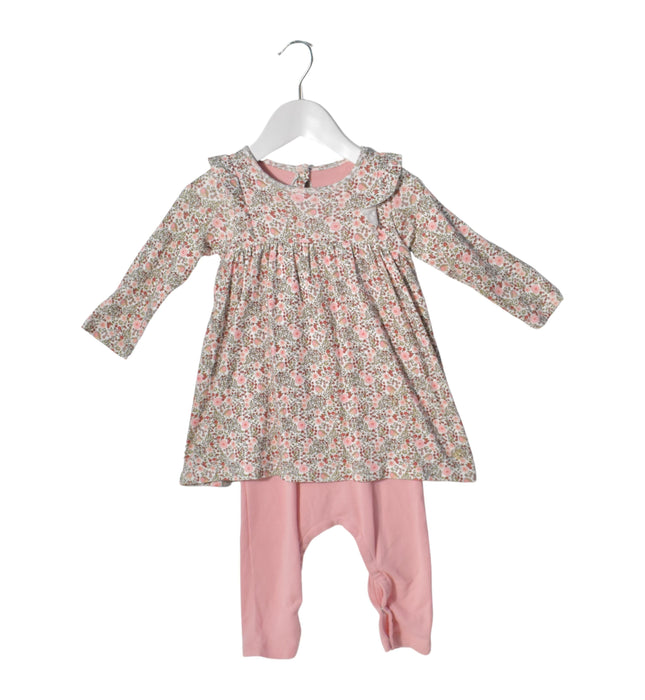 A White Long Sleeve Jumpsuits from Petit Bateau in size 12-18M for girl. (Front View)