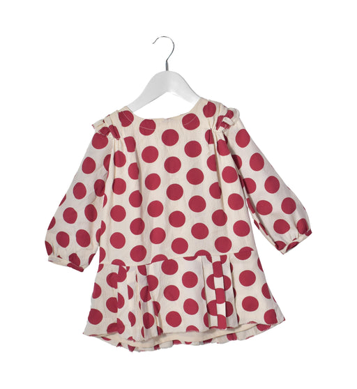 A Beige Long Sleeve Dresses from Burberry in size 3T for girl. (Front View)