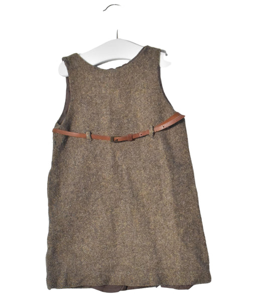 A Brown Sleeveless Dresses from Bonpoint in size 4T for girl. (Front View)
