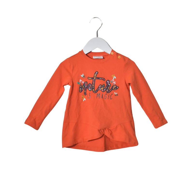 A Orange Long Sleeve Tops from Coccodrillo in size 2T for girl. (Front View)