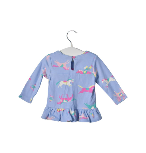 A Blue Long Sleeve Tops from Joules in size 3-6M for girl. (Front View)