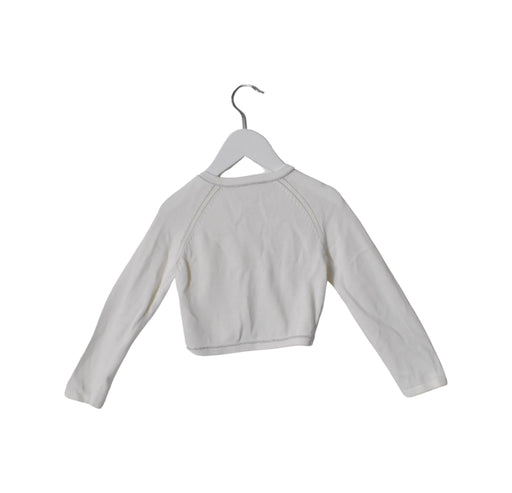 A White Cardigans from The Little White Company in size 18-24M for girl. (Front View)