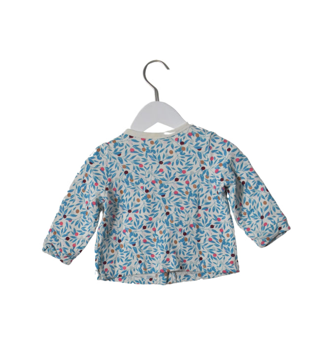 A White Cardigans from Petit Bateau in size 6-12M for girl. (Back View)