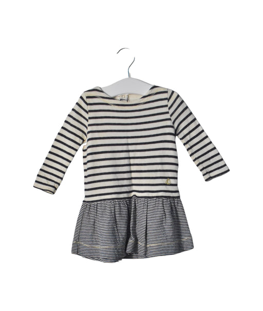 A Black Long Sleeve Dresses from Petit Bateau in size 6-12M for girl. (Front View)