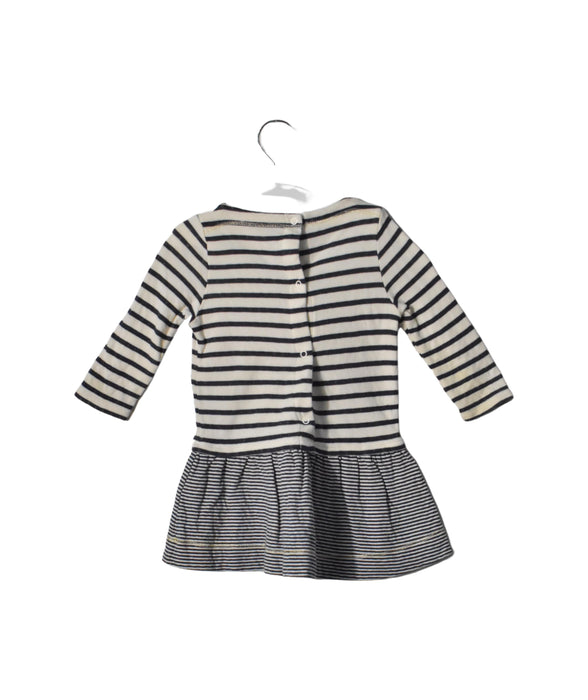 A Black Long Sleeve Dresses from Petit Bateau in size 6-12M for girl. (Back View)