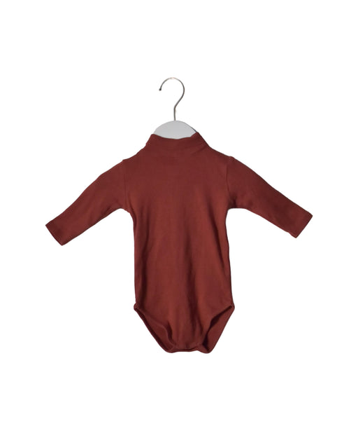 A Red Long Sleeve Bodysuits from Bonpoint in size 6-12M for neutral. (Front View)