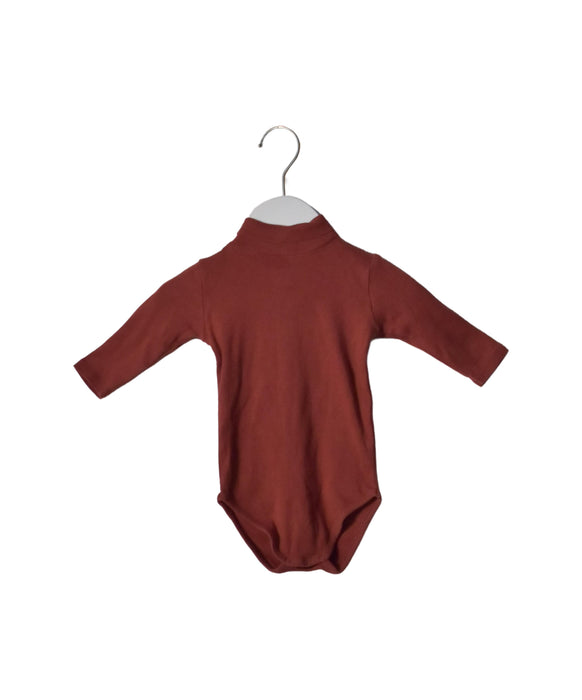 A Red Long Sleeve Bodysuits from Bonpoint in size 6-12M for neutral. (Front View)