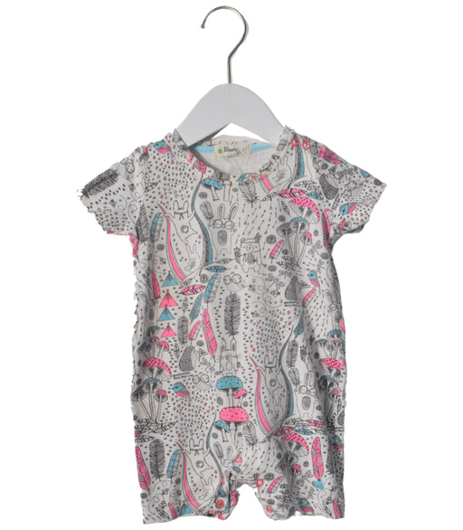 A Black Short Sleeve Rompers from The Bonnie Mob in size 6-12M for girl. (Front View)