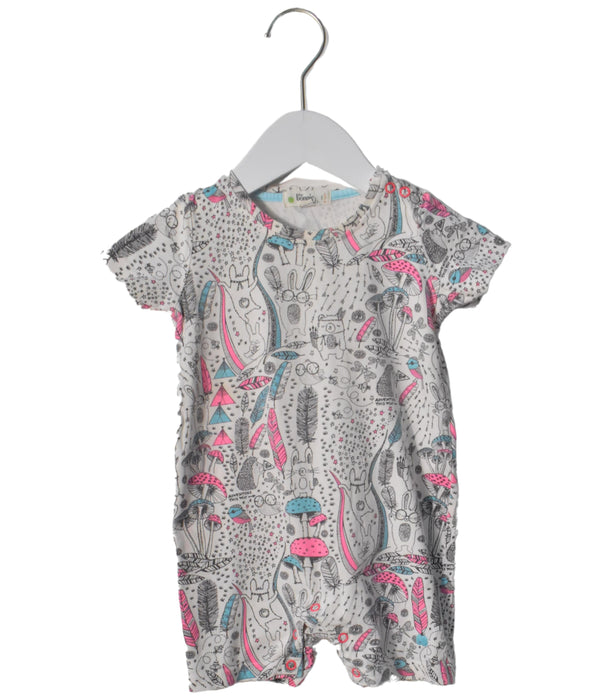 A Black Short Sleeve Rompers from The Bonnie Mob in size 6-12M for girl. (Back View)