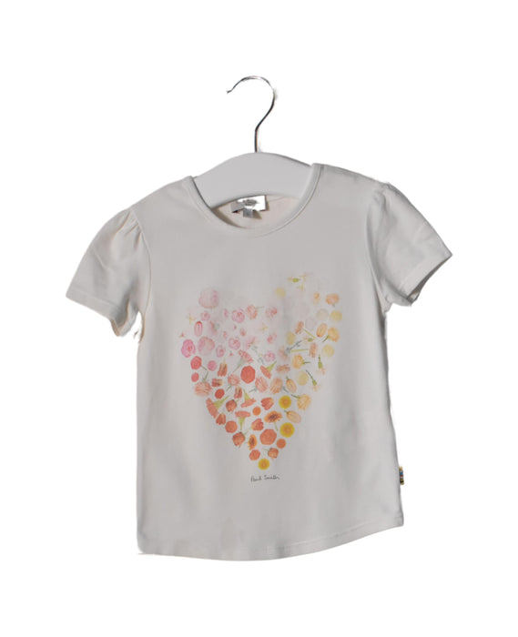 A Pink Short Sleeve T Shirts from Paul Smith in size 3T for girl. (Front View)
