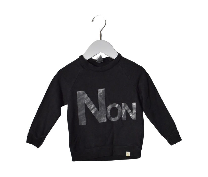 A Black Crewneck Sweatshirts from Atsuyo et Akiko in size 2T for neutral. (Back View)