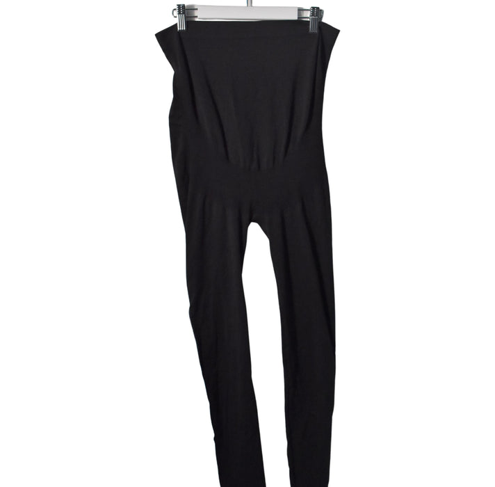 A Black Leggings from Emma Jane in size L for maternity. (Front View)