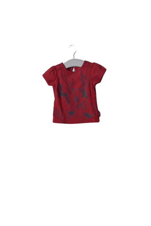 A Red Short Sleeve T Shirts from Disney Baby in size 6-12M for girl. (Front View)