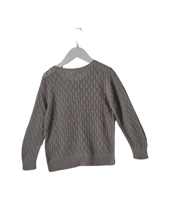 A Taupe Cardigans from Bonpoint in size 12Y for girl. (Back View)