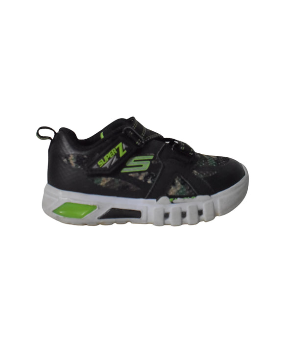 A Black Sneakers from Skechers in size 3T for boy. (Back View)