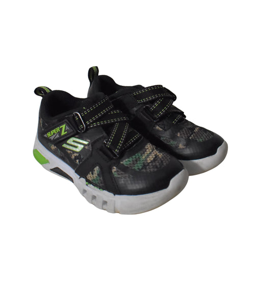 A Black Sneakers from Skechers in size 3T for boy. (Front View)