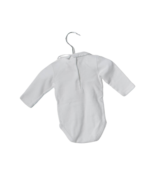 A White Long Sleeve Bodysuits from Bonpoint in size 0-3M for neutral. (Front View)