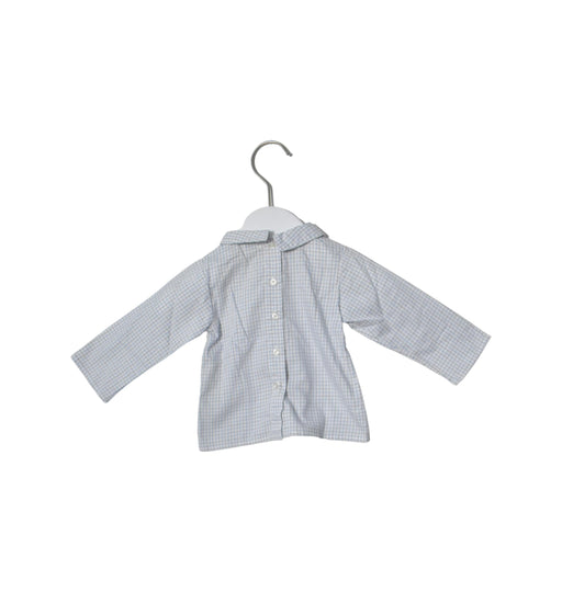 A White Long Sleeve Tops from Petit Patapon in size 3-6M for boy. (Front View)