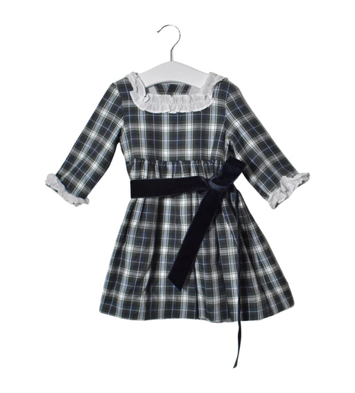 A Green Long Sleeve Dresses from La Coqueta in size 3T for girl. (Front View)