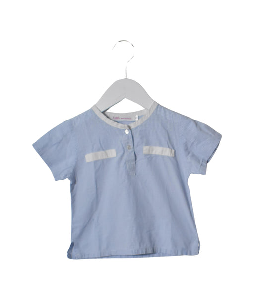 A Blue Short Sleeve Tops from Little Mercerie in size 2T for boy. (Front View)