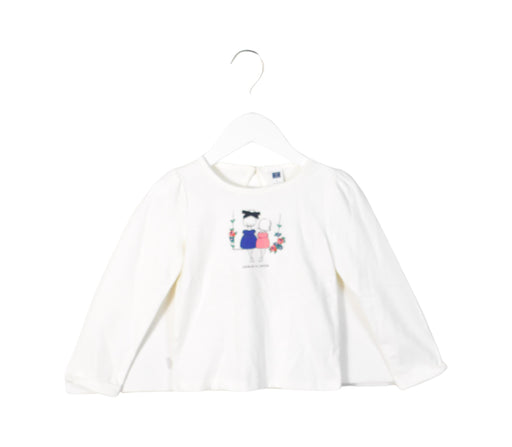 A Ivory Long Sleeve Tops from Janie & Jack in size 3T for girl. (Front View)
