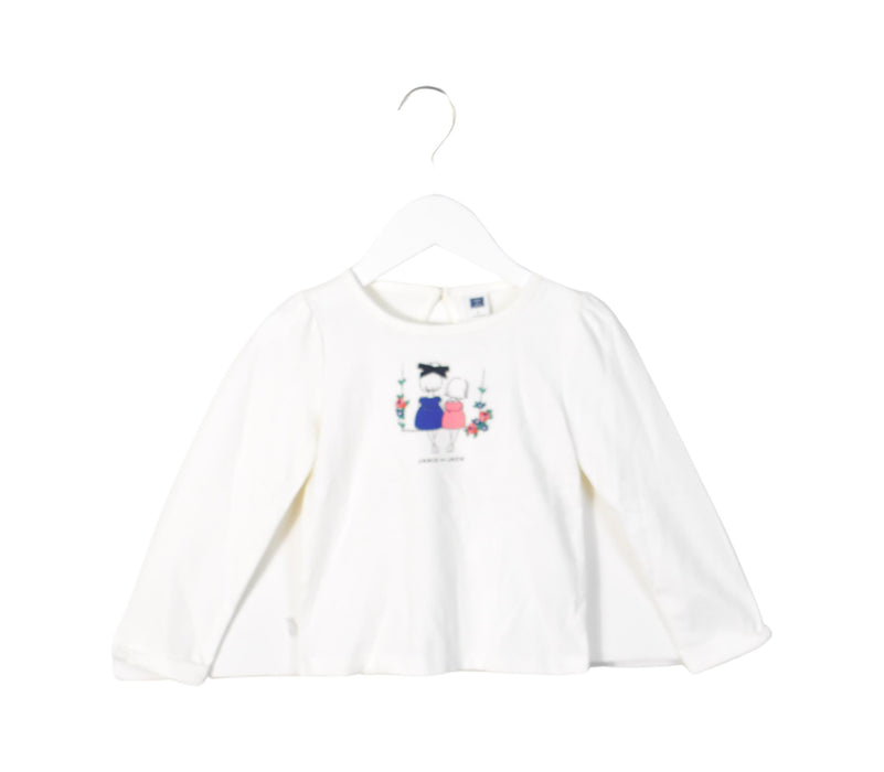 A Ivory Long Sleeve Tops from Janie & Jack in size 3T for girl. (Front View)