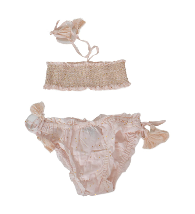 A Pink Shorts Sets from Velveteen in size 3T for girl. (Front View)