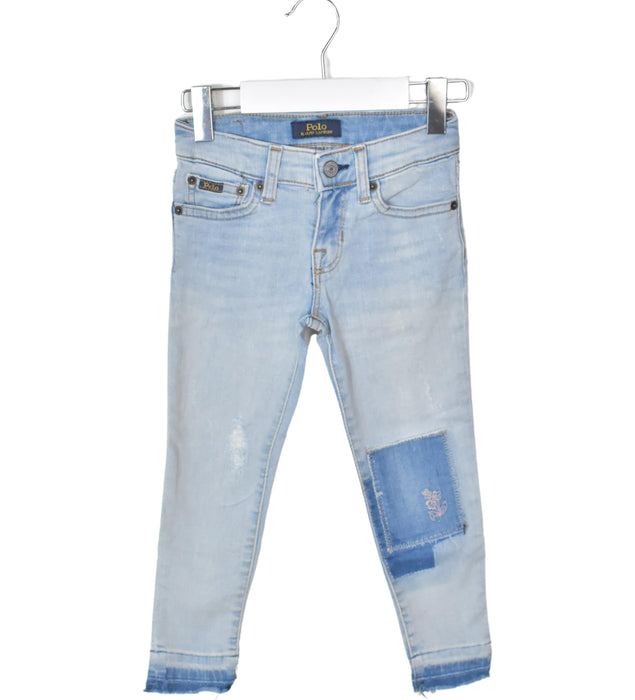 A Blue Jeans from Polo Ralph Lauren in size 4T for girl. (Front View)