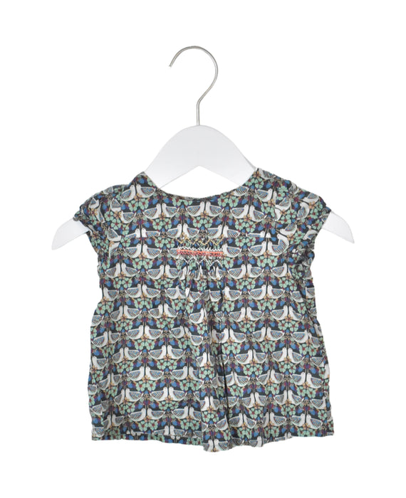 A Black Sleeveless Tops from Bonpoint in size 6-12M for girl. (Front View)
