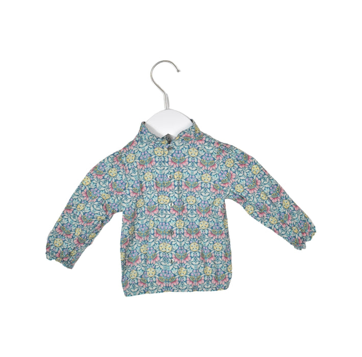 A Green Long Sleeve Tops from Bonpoint in size 6-12M for girl. (Back View)