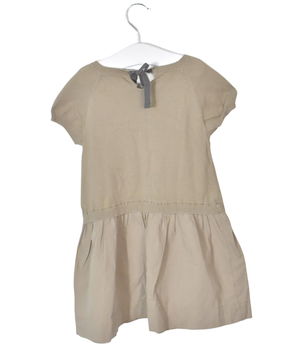 A Brown Short Sleeve Dresses from Bonpoint in size 2T for girl. (Back View)