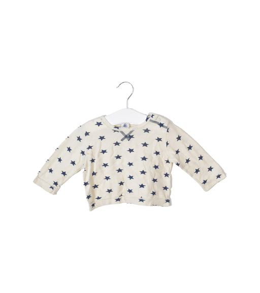 A Beige Long Sleeve Tops from Petit Bateau in size 6-12M for neutral. (Front View)