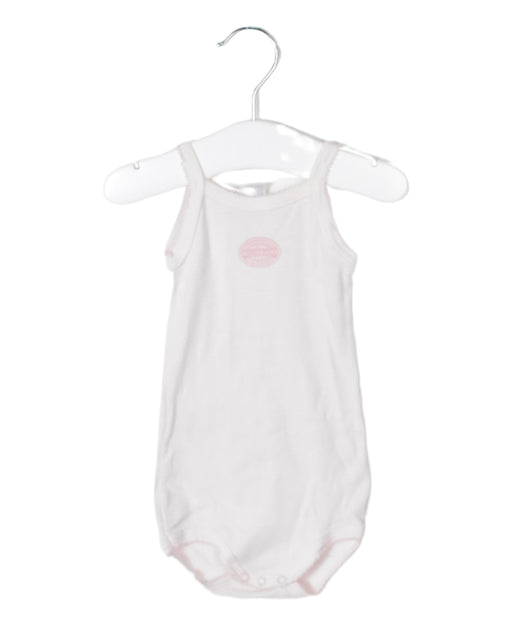 A Pink Long Sleeve Bodysuits from Petit Bateau in size 3-6M for girl. (Front View)